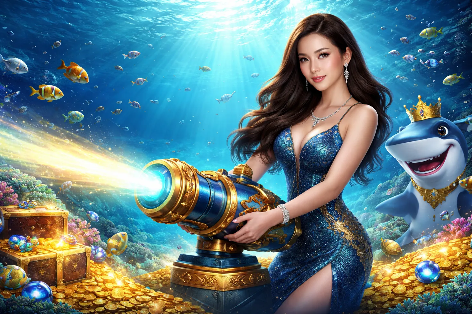 Hình ảnh chính game bắn cá zalv88 với đồ họa sống động